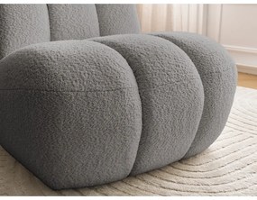 Világosszürke buklé fotel Janissaire – Bobochic Paris