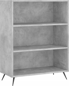 vidaXL betonszürke szerelt fa könyvespolc 69,5 x 32,5 x 90 cm
