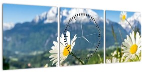 Kép - tavasz az Alpokban (órával) (90x30 cm)