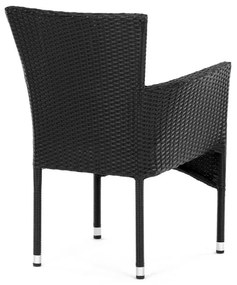 Fekete Polyrattan Kerti Szék. AZC-S2117 BK