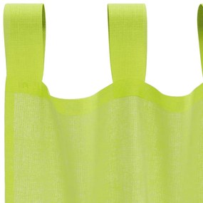 vidaXL 2 db almazöld fátyolfüggönyök fülecske tetejével 140x260 cm