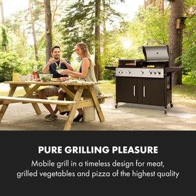 Kingsville XL, kombinált grill, gáz, pizzasütő, 20,5 kW, 5 + 1 égő