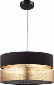 Mennyezeti Függőlámpa Lámpabúra Lyukakkal Arany E27 Led Fekete Áttört 40CM