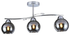 Csillár rúdon CONNOR 3xE27/15W/230V fényezett króm/szürke