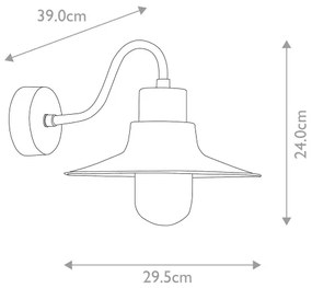 Elstead - Kültéri fali lámpa SHELDON 1xE27/100W/230V IP44 türkiz