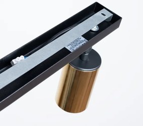 Sollux SL.1383 - Spotlámpa WINX 2xGU10/10W/230V fekete/arany