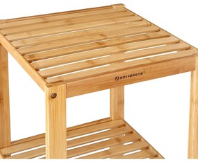 Fürdőszobai polc bambuszból, 5 szintes álló polc