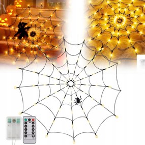 Halloween Dekoráció Világító Pókháló Lámpa Mesterséges Pók Led 120 CM
