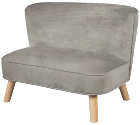 Világosszürke bársony gyerek kanapé 70 cm Lil Sofa – Roba