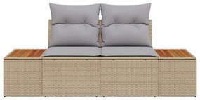Kerti kanapé Bézs 184 x 62 x 85cm polirattan