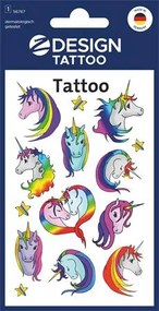 Matrica, tetoválás, 1 ív, 76x120 mm, AVERY ZWECKFORM, Z-Design No.56767, unikornisok (AY56767)