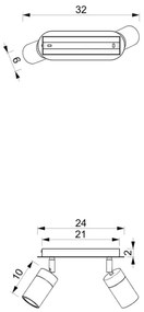 Brilagi - Spotlámpa POKER 2xGU10/25W/230V zöld