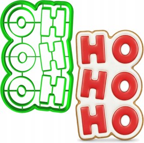 Mézeskalács Forma Karácsonyi Felirat Ho Ho Ho 10cm