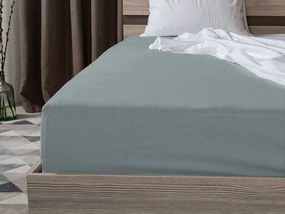 Jersey zöldeskék lepedő 90x200 cm