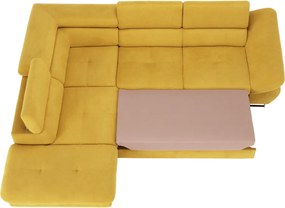 Sarokülőgarnitúra, mustár, balos, FABIA