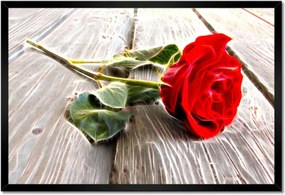 Poszter keretben 60x40 Kozmikus rózsa