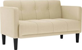 vidaXL krém szövet loveseat kanapé 111 cm
