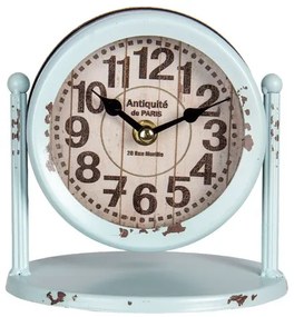 Asztali fém óra világos türkiz, 15x15x11cm