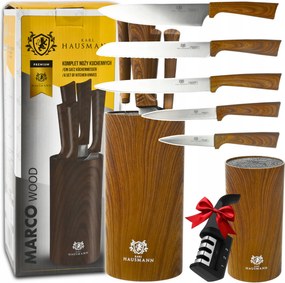 Kés Készlet Tömbben, 5 Db-os Konyhai Kés Készlet Késező Állvánnyal