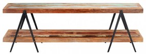 tömör újrahasznosított fa TV-szekrény 160 x 40 x 50 cm