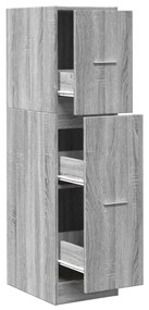 szürke sonoma színű szerelt fa patikaszekrény 30x118x77,5 cm