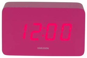 Karlsson 5983BP dizájner LED-es óra ébresztővel, rózsaszín, 10 cm
