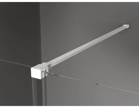 Mexen Velar, nyitható tolóajtó 140x200 cm, 8mm átlátszó üveg, fehér profil, 871-140-000-01-20