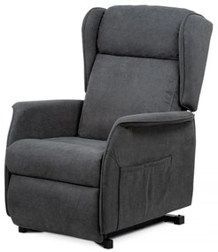 Fotoliu Pentru Tv Și Relaxare Cu Control Electric, Tapițerie Textil Gri Tv-1190