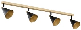 Argon 1805 - Spotlámpa LUCINDA 4xE14/7W/230V fekete/arany