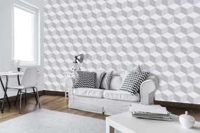 Fotótapéta - 3D fehér mozaik (152,5x104 cm)