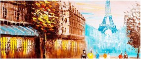Kép - Esős idő és az Eiffel-torony (120x50 cm)