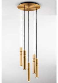 Jupiter 2020 - Csillár zsinóron ALAS 5xGU10/10W/230V arany