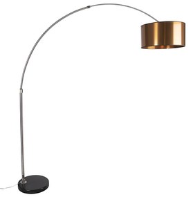 Ív lámpa acél búrával réz 50 cm - XXL