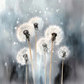 Vászonkép Canvas Természet Pitypang Köd Eső Harmat Könnyűség 40x40