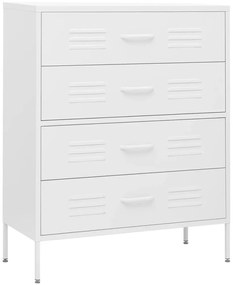 fehér acél fiókos szekrény 80 x 35 x 101,5 cm