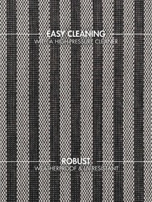 Fekete-krémszínű kültéri-beltéri szőnyeg 160x230 cm Haringey Linley – Ted Baker