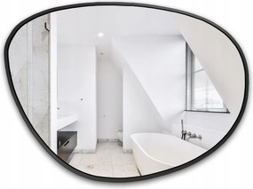 Szabálytalan alakú Achát tükör fekete Mdf keretben 162X120 falra szerelhető