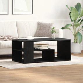 Fekete Tölgy Kávéasztal 100x50x40 cm Fényes Fa
