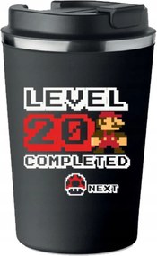 Prémium Termo Bögre fekete ajándék 20 éves Születésnapra Mario játék KT_397