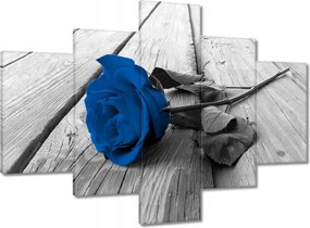 Vászonkép 100x70 Kék rózsa a hídon