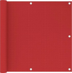 vidaXL piros HDPE erkélytakaró 90 x 500 cm