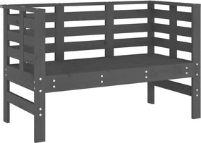 vidaXL szürke tömör fenyőfa kerti pad 111,5 x 53 x 71 cm