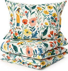 Pamut ágynemű FLOVINA POLY színes Ágyneműhuzat mérete: 70 x 90 cm | 140 x 200 cm