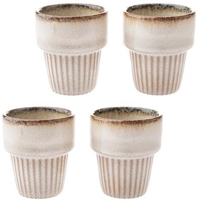 Krémszínű kőedény eszpresszó csésze szett 4 db-os 100 ml Tone – Dakls