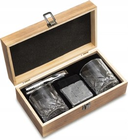 Elegáns whiskys pohár szett gravírozással kövek és fogók Ingyenes