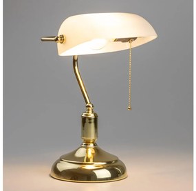 Brilagi - Asztali lámpa BANK OFFICE 1xE27/60W/230V arany/fehér