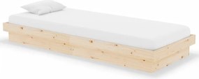 vidaXL Small Single tömör fa ágykeret 75 x 190 cm