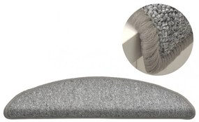 15 db világosszürke lépcsőszőnyeg 56 x 17 x 3 cm