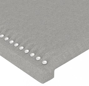 világosszürke szövet LED-es fejtámla 144 x 5 x 78/88 cm