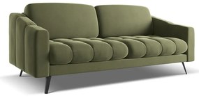 Zöld bársony kanapé 202 cm Nalu – Makamii
